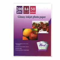 PAPEL FOTOGRAFICO GLOSSY 200GRS. A4 50HJS. BEST PAPER