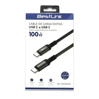 CABLE CARGA/DATOS USB C 100W/BL-CHCB420/300435 BESTLINK