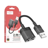 TARJETA SONIDO USB-A A PLUG 3.5MM M/H LS37 HOCO