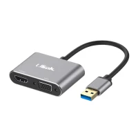 ADAPTADOR MULTIPUERTO 2 EN 1 UL-AD300HV/60176 USB 3.0 A HDMI/VGA ULINK